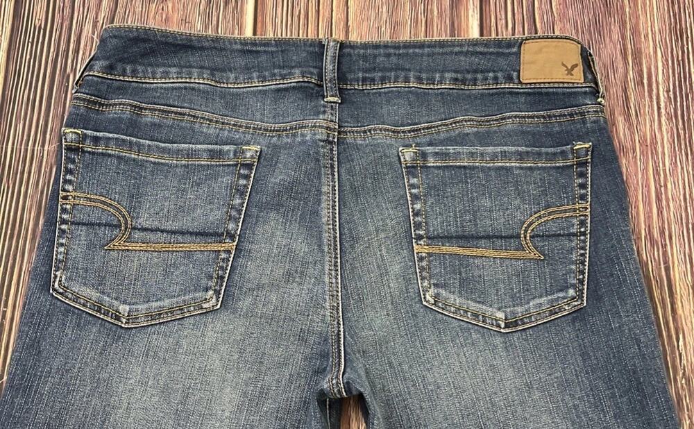 💋 American Eagle Favorite Boyfriend Super Stretch Jeans Womens Size 12 Long